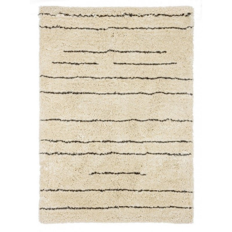 Tapis Linee Avorio 140x200 en coton