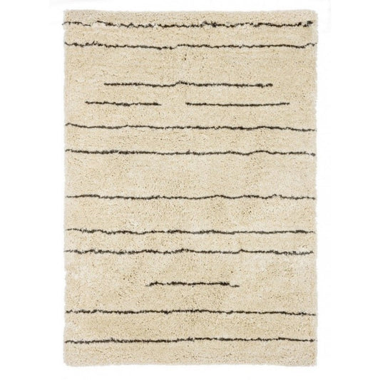 Tapis Linee Avorio 140x200 en coton