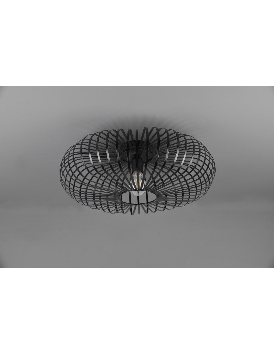 Plafonnier Cage Ouverte Noir Ellipse Noir Johann Ø50 cm Trio Lighting