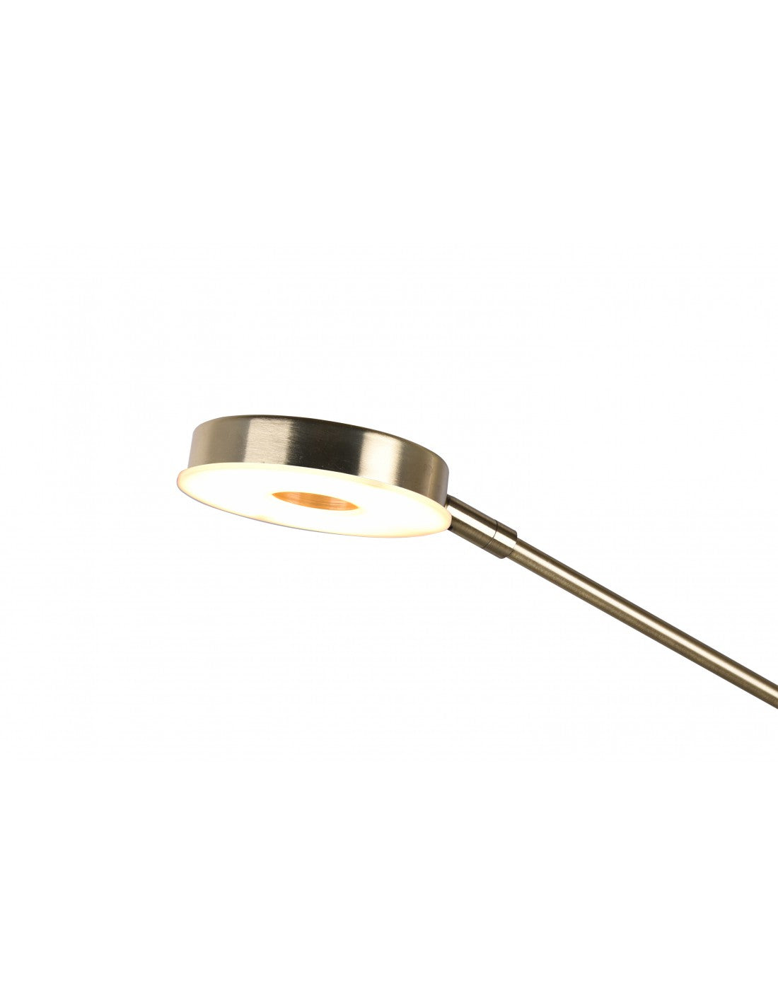 Lampadaire LED moderne avec spot de lecture à intensité variable Barrie Brass Trio Lighting