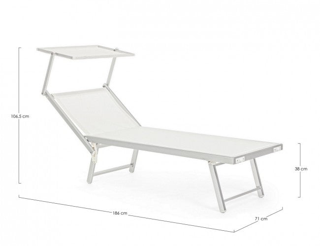 Bain de soleil d'extérieur blanc
