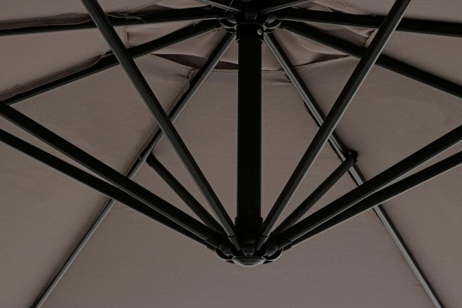 Parasol de jardin avec bras 360° Texas 300x h260 cm Anthracite-Gris Tourterelle