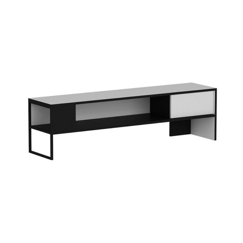 Meuble TV Concord noir et blanc 150x35xh.42 cm. 