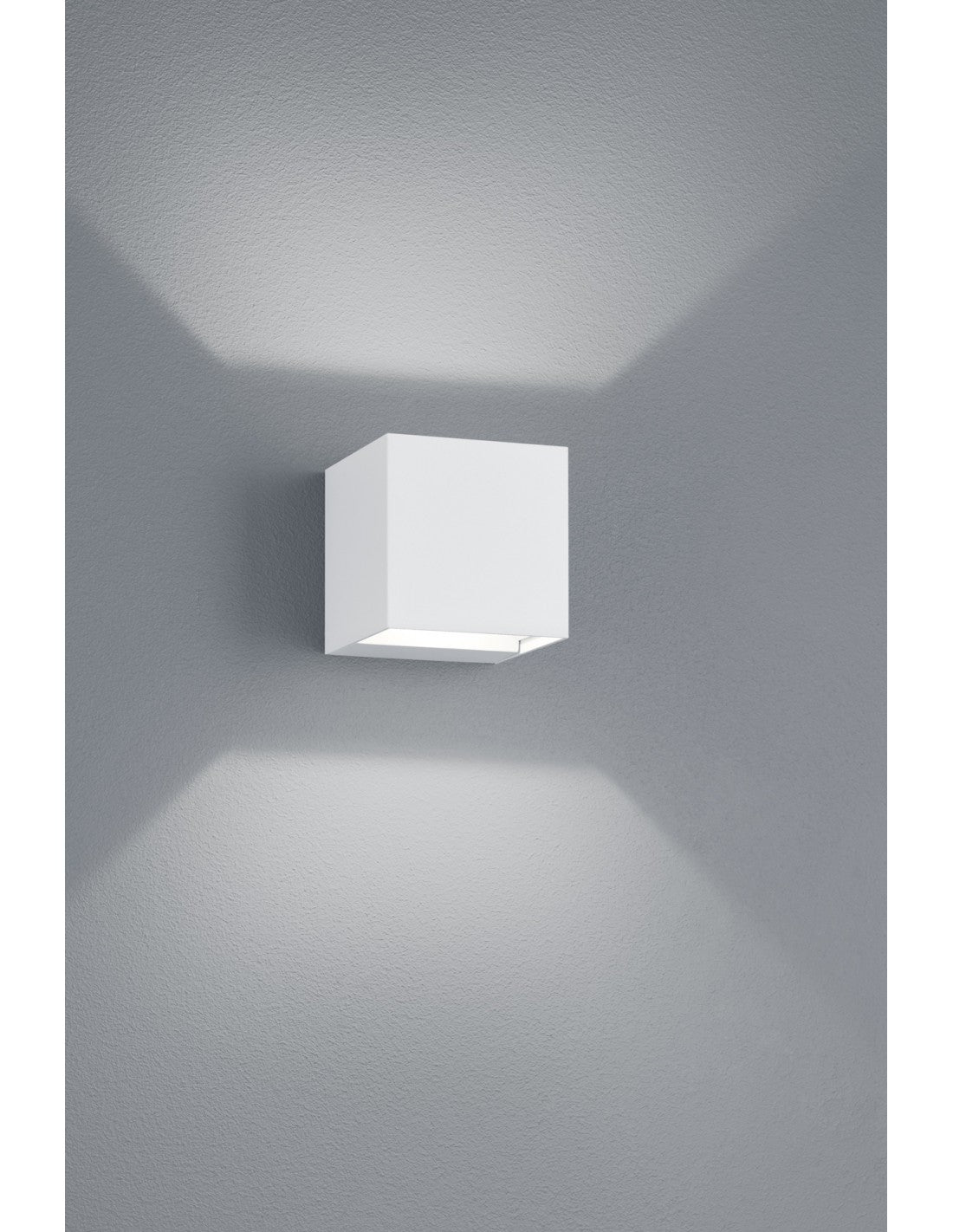 Applique Cube Double Émission LED Adaja Blanc IP54 Trio Lighting