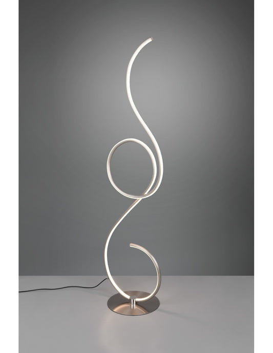 Lampadaire moderne Led variateur pour salon Jive Nichel Trio éclairage