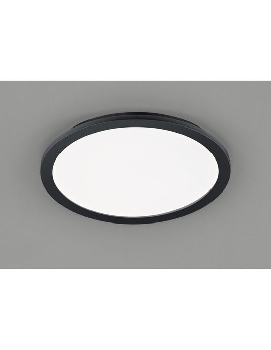Plafonnier Rond Camillus Dimmable Noir LED IP44 Ø40 cm Trio Lighting