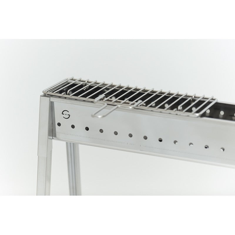 Grand barbecue cuiseur à brochettes en acier Milan 100