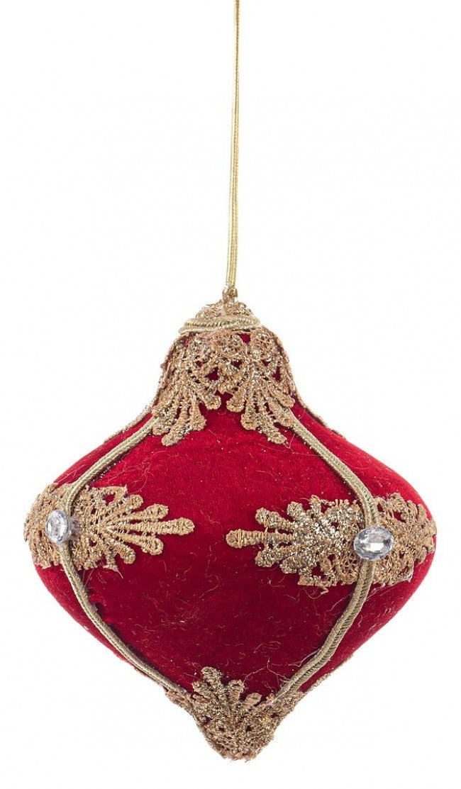 6x Pendentif Toupie Colyn Rouge