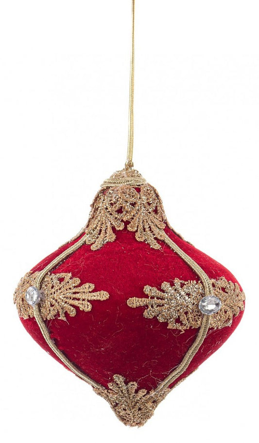 6x Pendentif Toupie Colyn Rouge