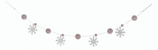 4x Guirlande Paillettes Rose H150