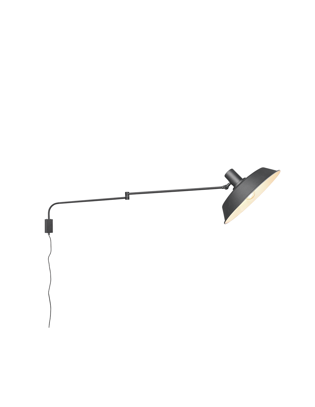 Applique 1xE27 Boler Noir Orientable L35 cm Trio Lighting