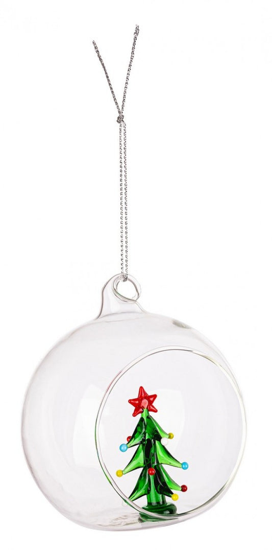 6x Boule Ouverte Vt Yule Sapin De Noël D80