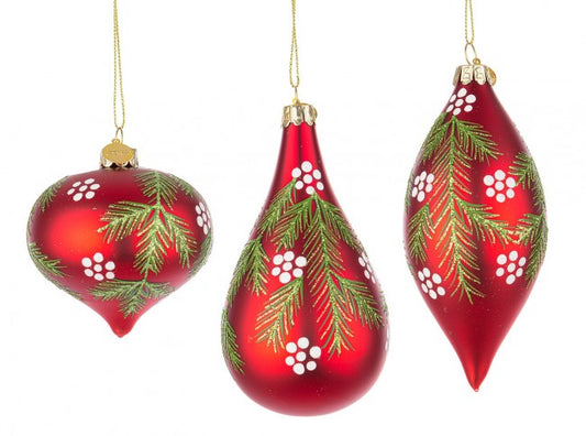 12x Pendentif Vt Arbres Rouge Ass3
