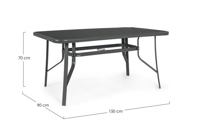 Table d'extérieur Martinez 150x90xH70cm
