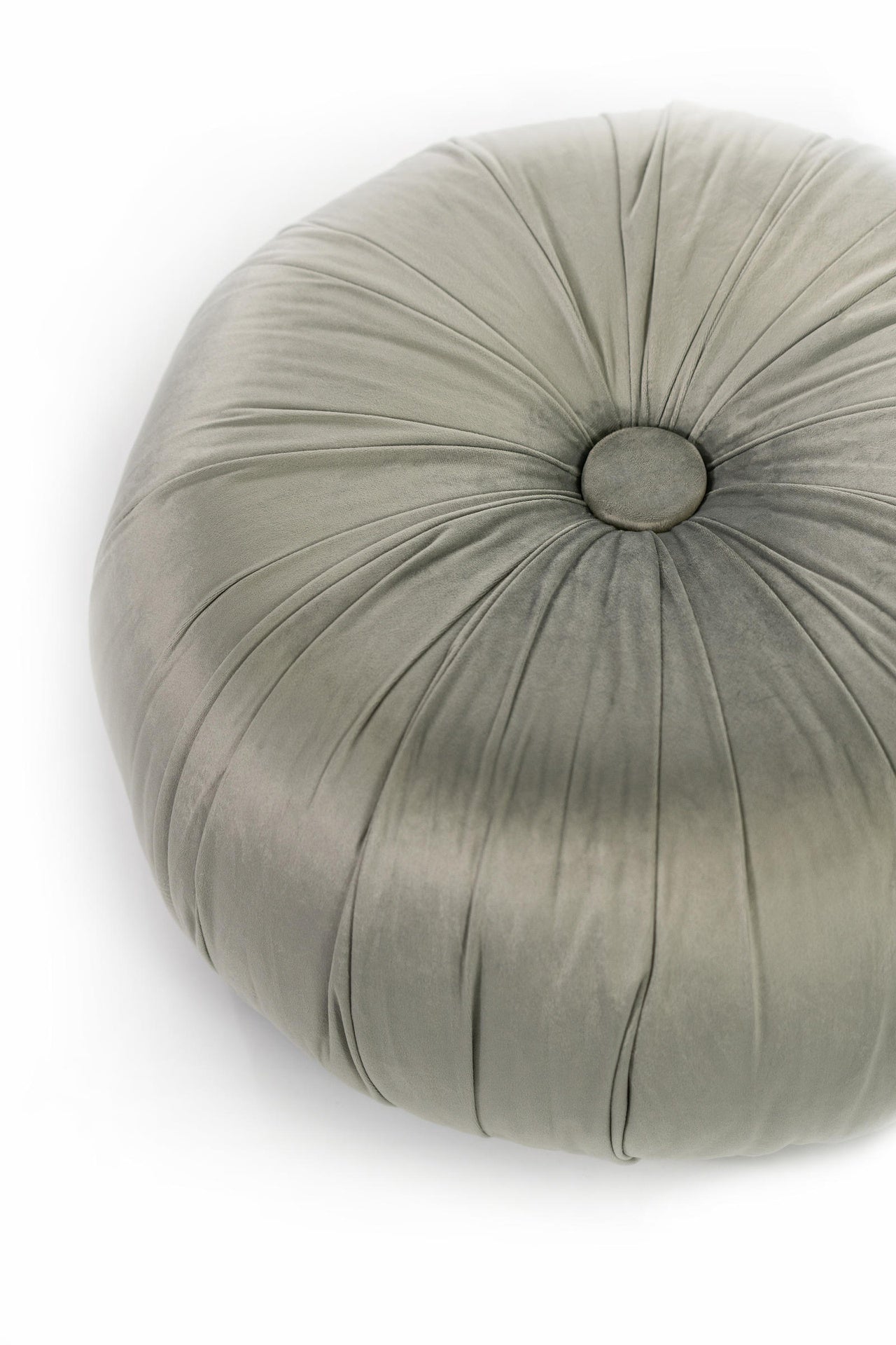 Pouf design velours métal gris 36 x 36 x 30 cm
