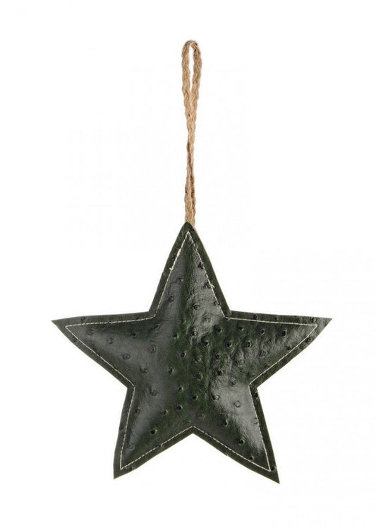 12x pendentif étoile vert doux