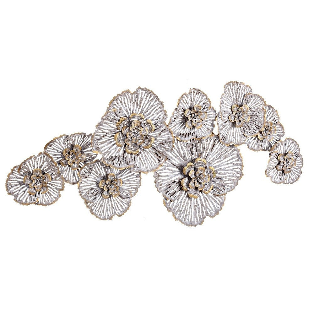 Décoration murale florale en fer Aurum 115 x 54 cm