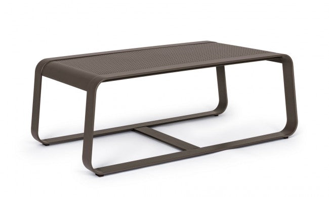 Table basse en aluminium de style industriel 105x62 cm