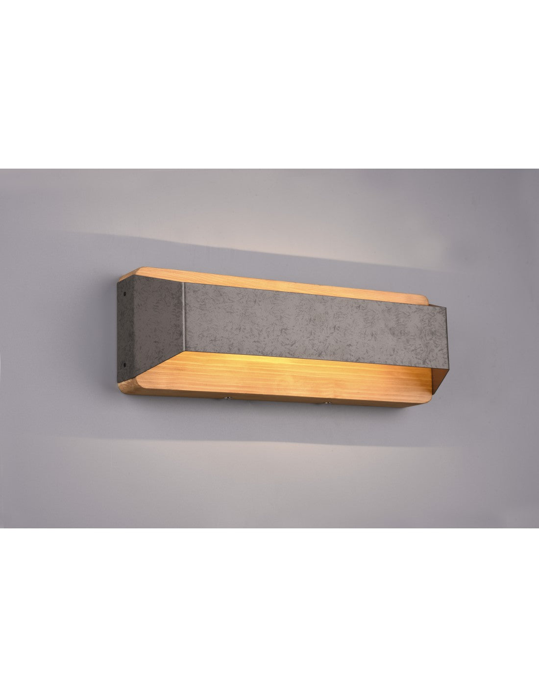 Applique Rectangulaire Double Émission LED Arino Bois Nickel Trio Lighting