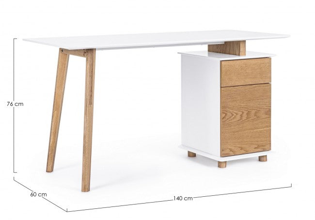 Bureau MONTREAL avec commode 140X60X76h cm