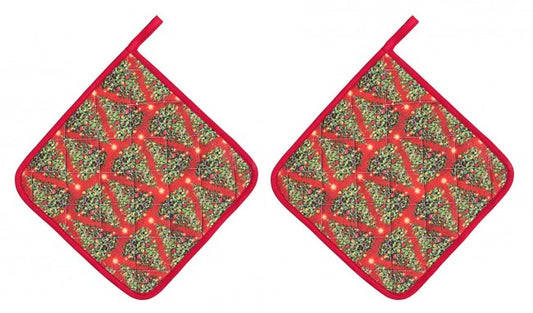 8x Set2 supports de pot d'arbre de Noël rouges