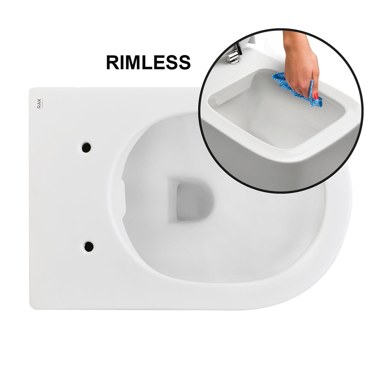 WC suspendu Feeling Rimless en gris mat