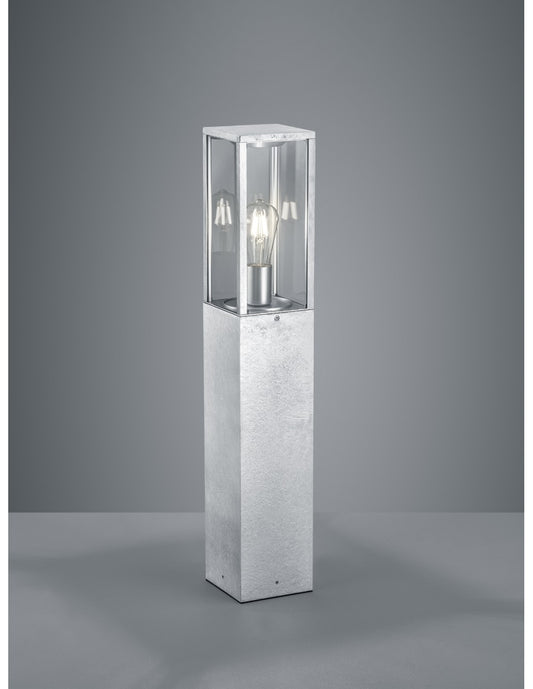 Poteau Carré Extérieur Galvanisé Garonne H80 cm Trio Luminaire