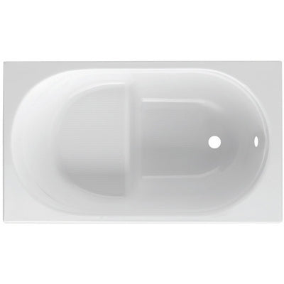 Coque de baignoire rectangulaire mod. Rubino avec assise - 120x70 cm sans panneau