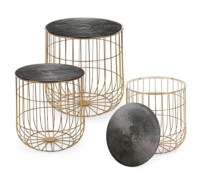 Set de 3 tables de rangement design Mariam