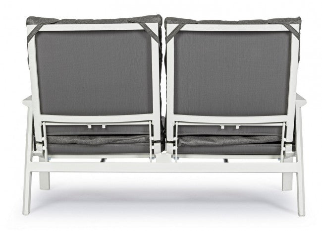 Canapé d'extérieur inclinable 2 places 152x81x98h cm