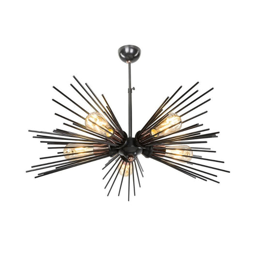 Salem MDL3806 plafonnier 5 lumières en métal noir