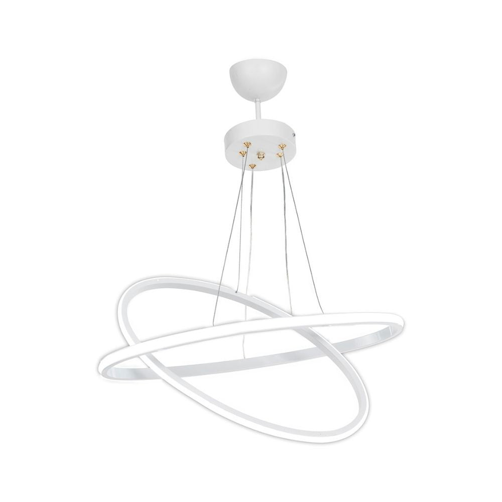Suspension Muso avec deux anneaux blancs LED MDL4438