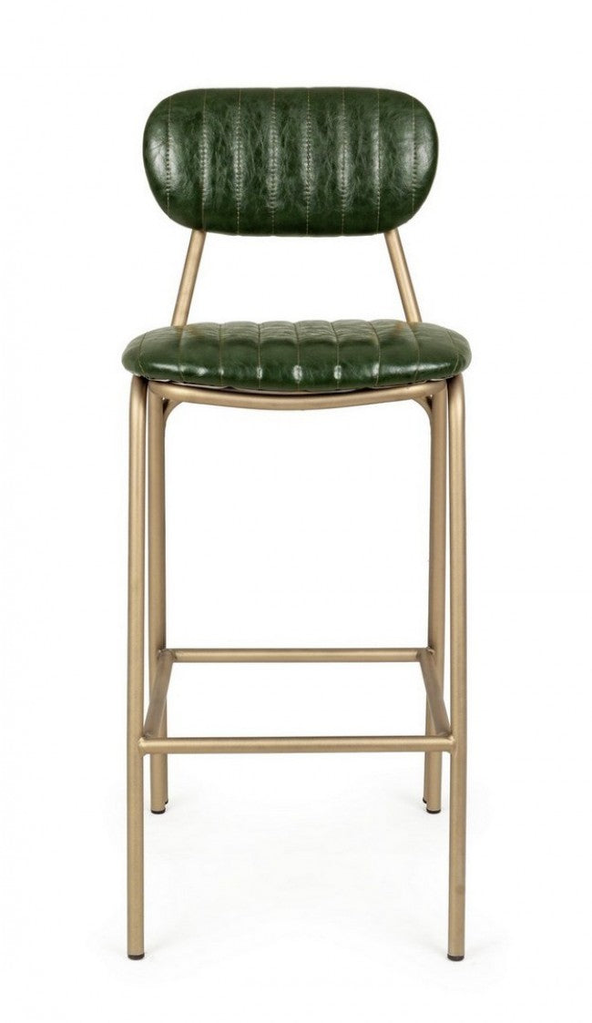 Tabouret de bar vintage Addy vert foncé 41x51x100h cm