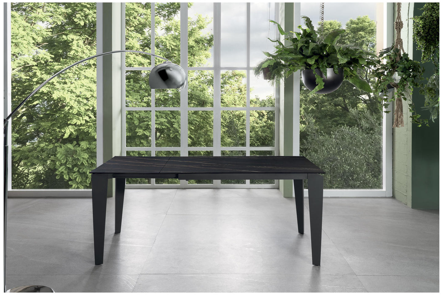 Table extensible avec plateau en céramique 120/170x80 cm