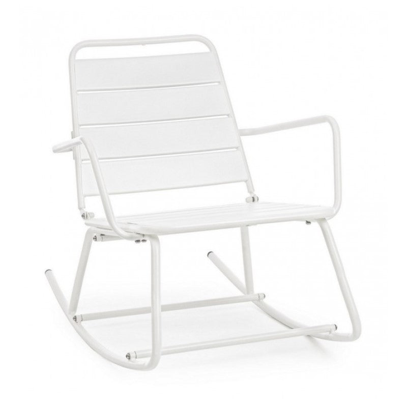 Fauteuil à bascule blanc Bizzotto Lillian