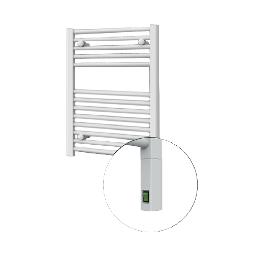 Radiateur électrique design ligne On-Off, blanc, 50 mm x 300 mm