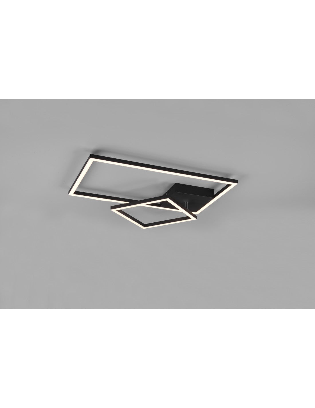 Plafonnier Carré Réglable Led Gradateur Pan Noir Trio Éclairage