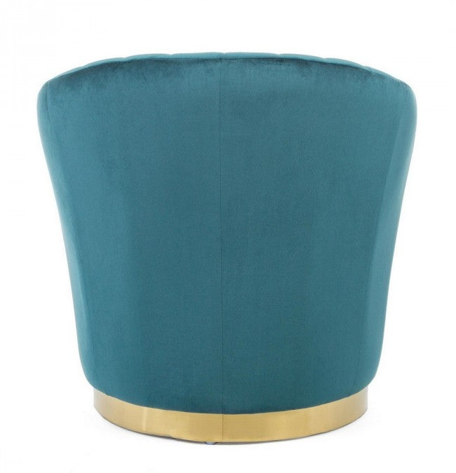 Fauteuil coque Gilles effet velours