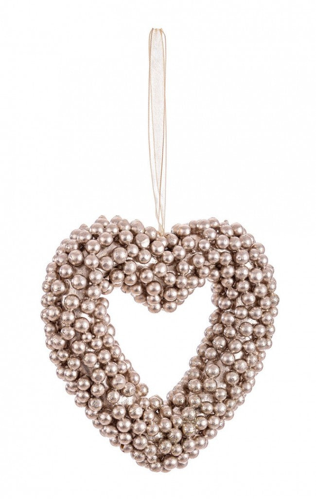 12x Pendentif coeur Everly Champagne