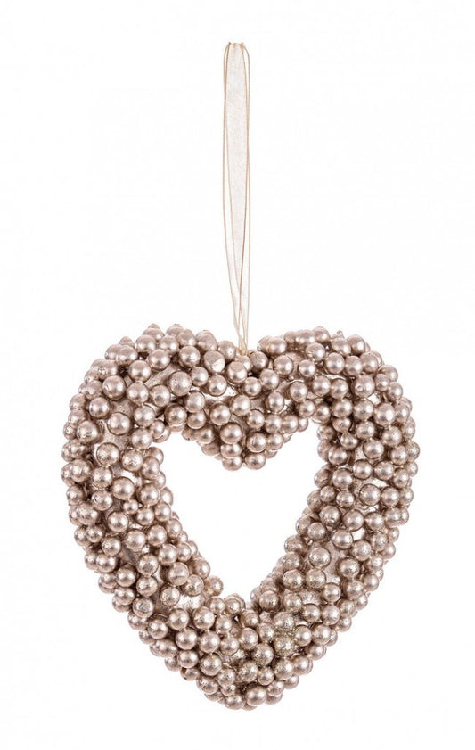 12x Pendentif coeur Everly Champagne