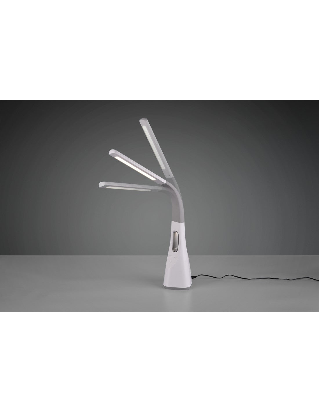 Lampe de table flexible Vento avec ventilateur LED blanche à variateur tactile Trio Lighting
