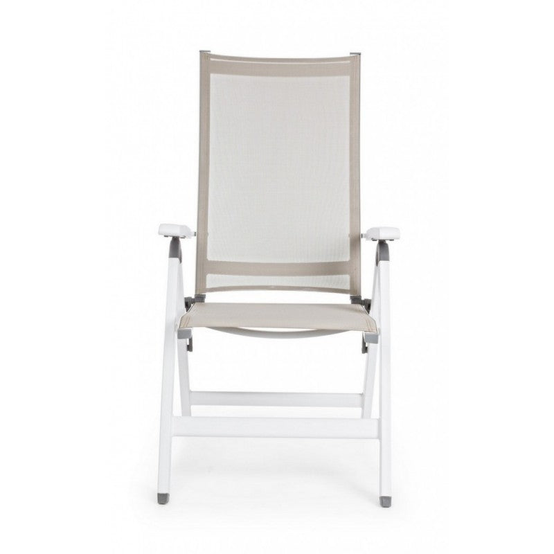 Fauteuil d'extérieur pliant CRUISE Blanc 59x71x h 113 cm