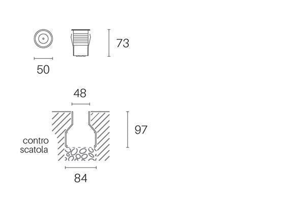 Calp.D.5 - Ligne de hangar en acier 2,5W Led* 4000K