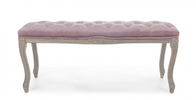 Banc classique Mathilde Woodrose en velours