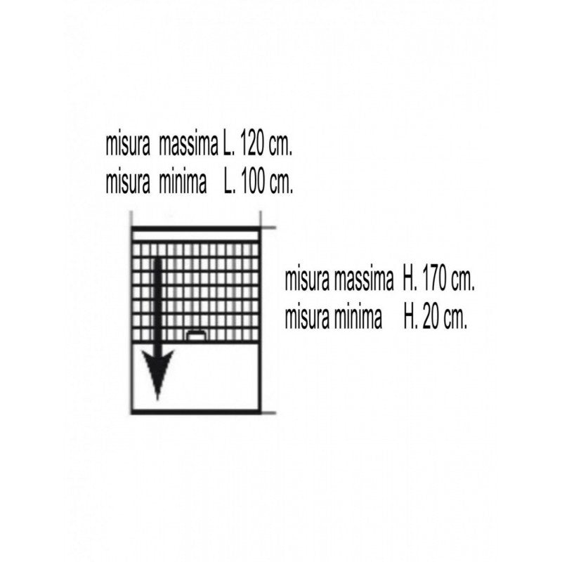 Moustiquaire verticale ivoire adaptable 120 x 170 cm h