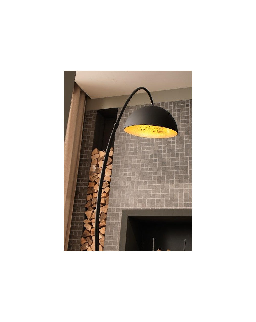 Lampadaire Lucia en métal STS noir