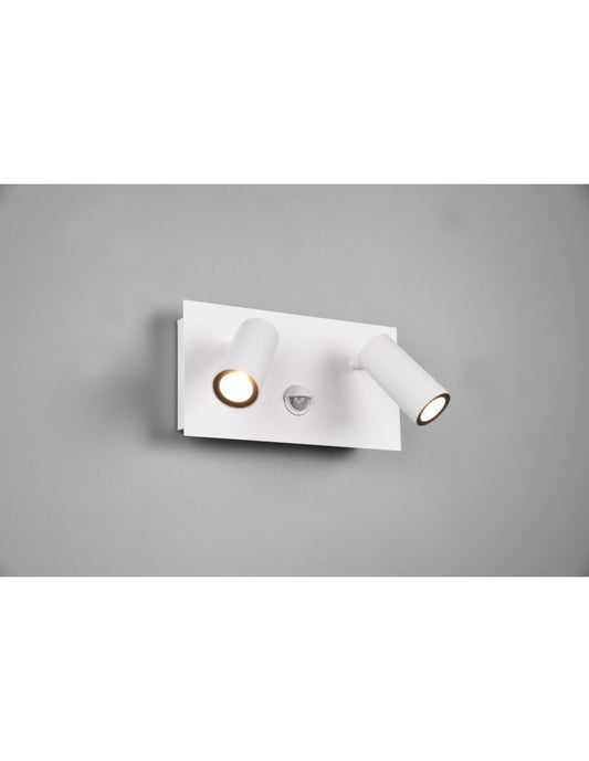 Spot LED blanc double orientable Tunga IP54 avec capteur d'éclairage Trio