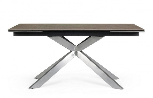 Table extensible en acier céramique Arzachel 160-240 x 90 cm