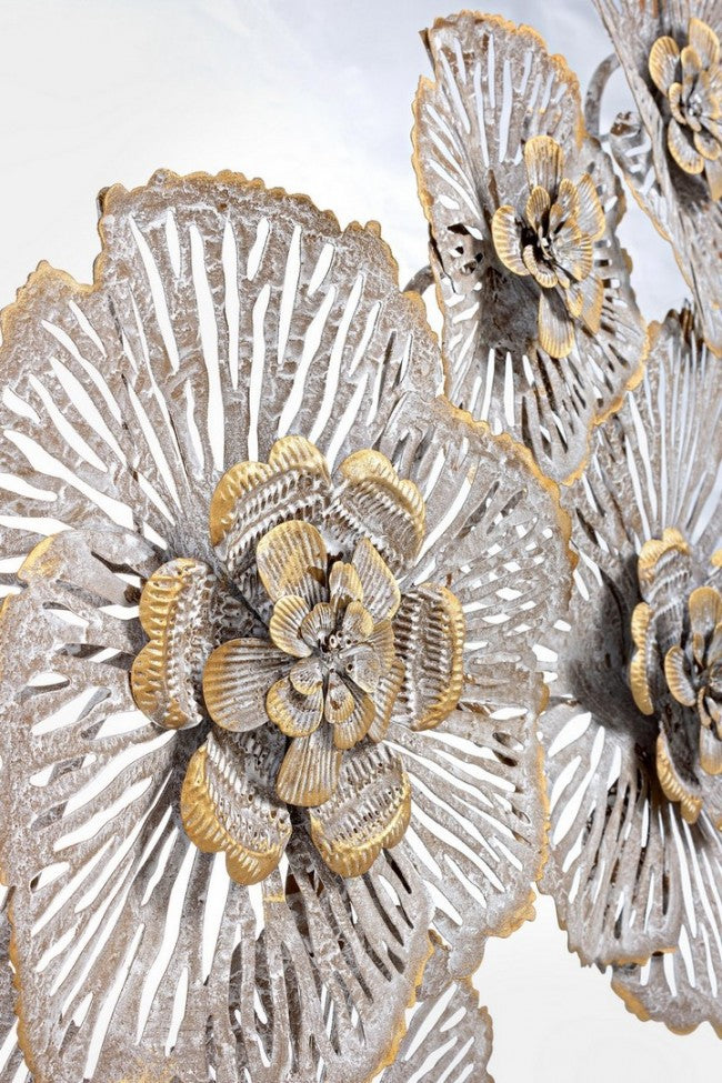 Décoration murale florale en fer Aurum 115 x 54 cm