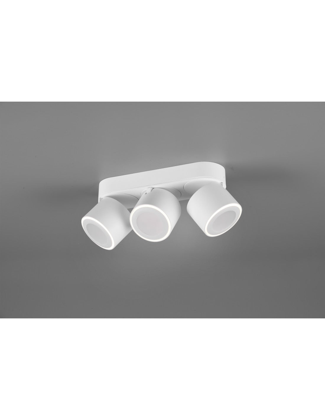 Plafonnier 3 Spots Double Emission LED L27 cm Taurus Blanc Trio Lighting